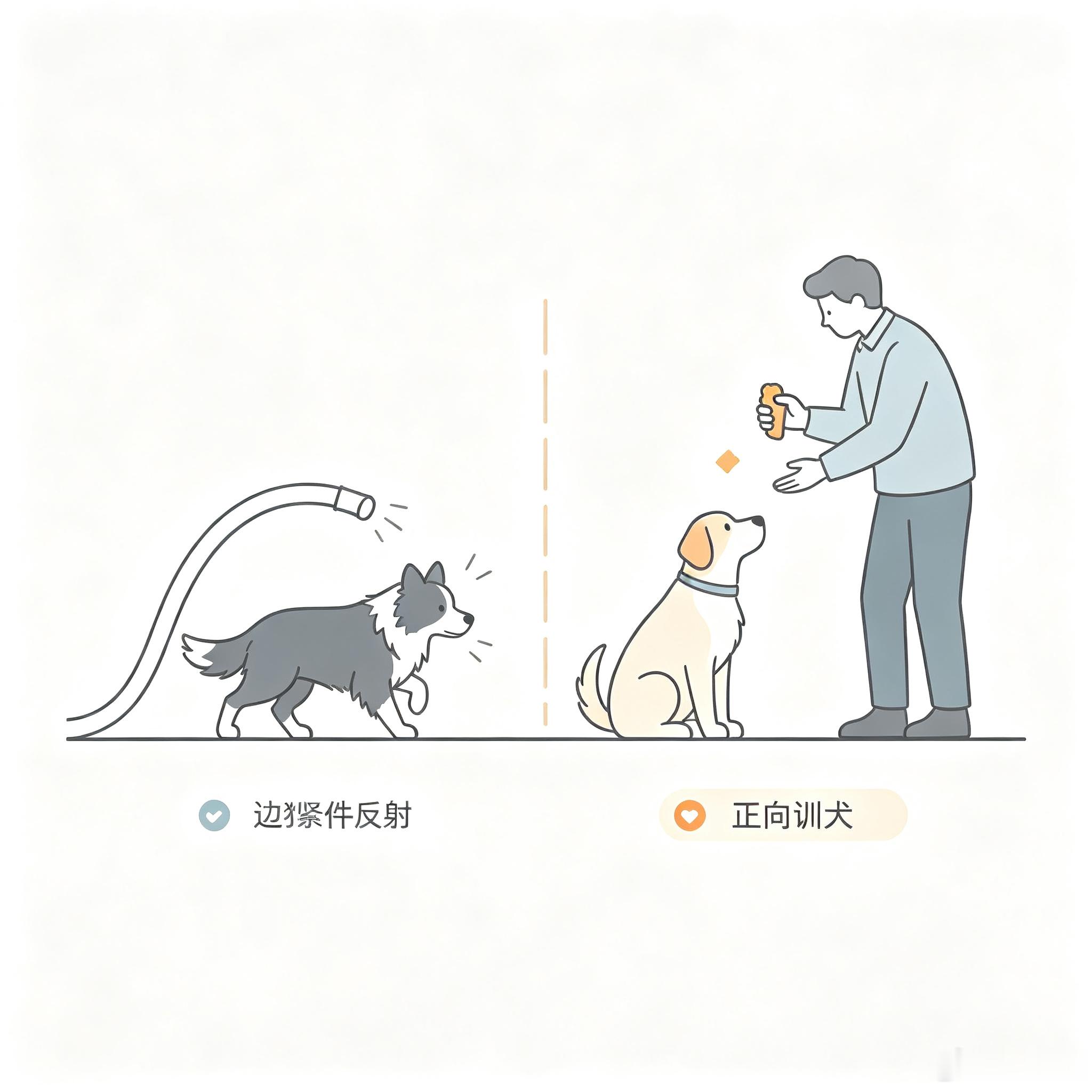 近期一段视频走红，一只边牧见到路人扛着一捆白色水管以为是主人批发了“揍它的工具”，吓得夹着尾巴疯狂逃窜，背后是棍棒教育留下的条件反射。  一、事件核心：被一捆水管吓破胆的狗狗- 事件起因：主人平时用一