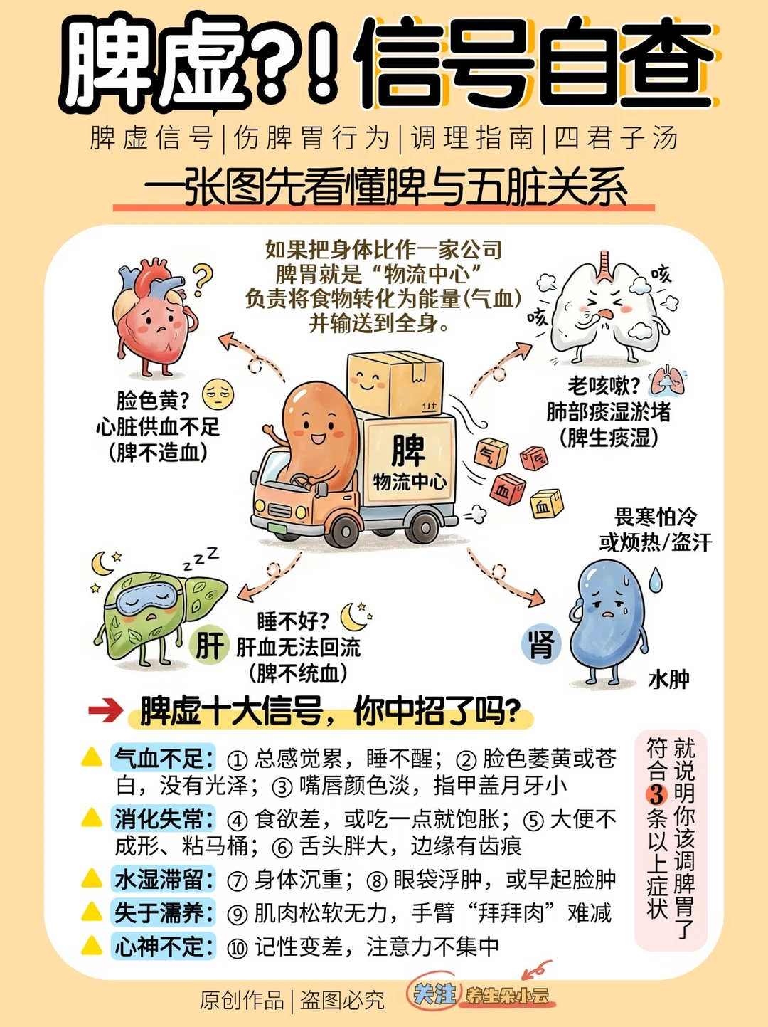 🚦脾虚的10个信号，你中了几个？