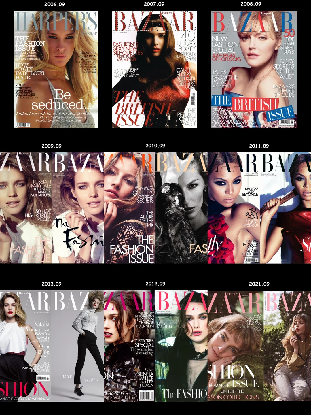 Harper’s Bazaar UK 历年九月刊