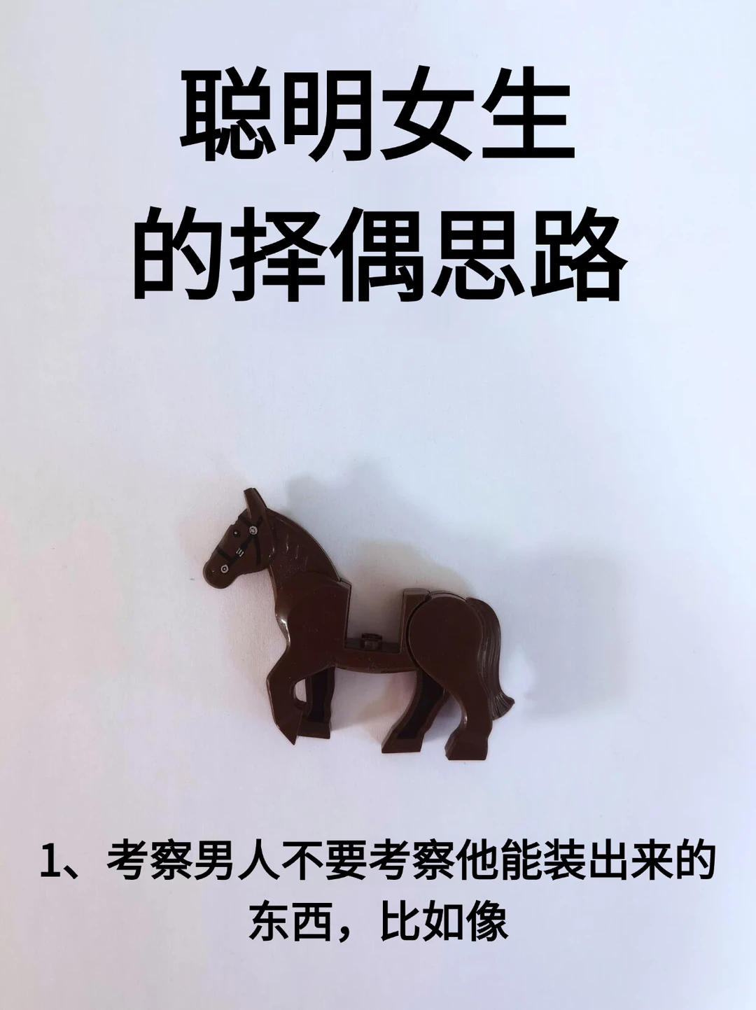 聪明女生的择偶思路！！