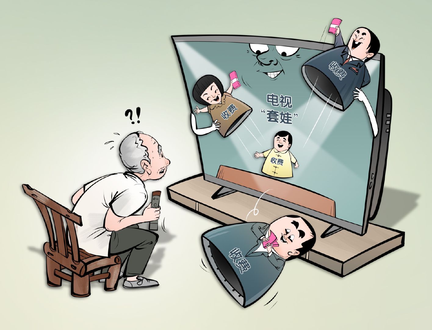 中国观众苦智能电视 的套娃收费久矣。套娃收费的关键点是电视厂商往往强制要求你购买【品牌自家电视会员】，才能正常打开腾讯 / 爱奇艺 / 优酷等第三方视频 APP。索尼、三星、当贝没有厂商强制电视会员，是规避套娃收费最稳妥的选择；而小米、海信、TCL、创维都有自家的聚合影视 VIP（聚好看等）。 ​