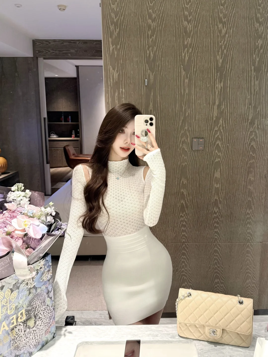 钟爱显身材的针织裙💐