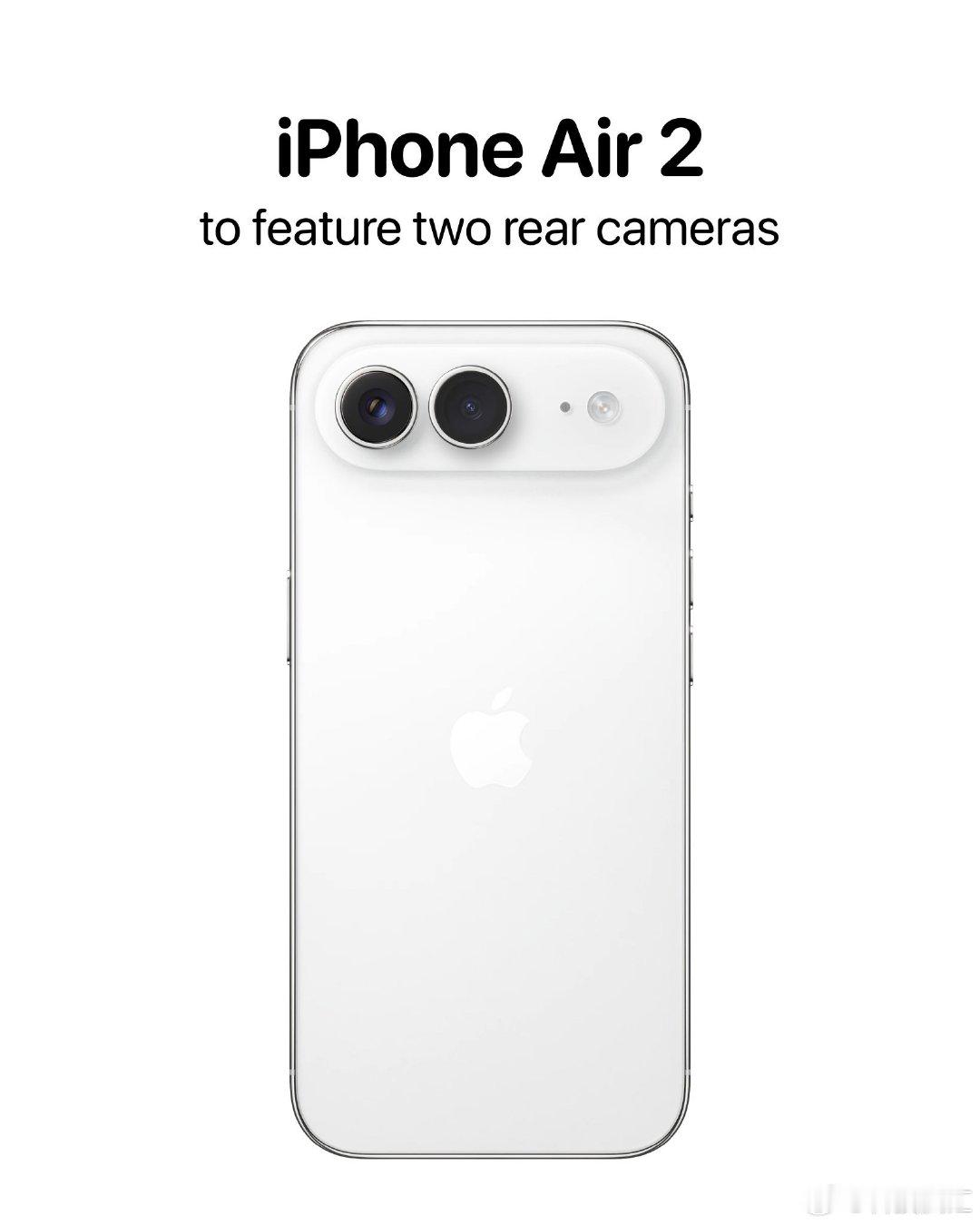#iPhoneAir2再爆料# 双摄有长焦的Air2应该卖的很好，前提是价格在5千[doge][捂嘴哭] ​