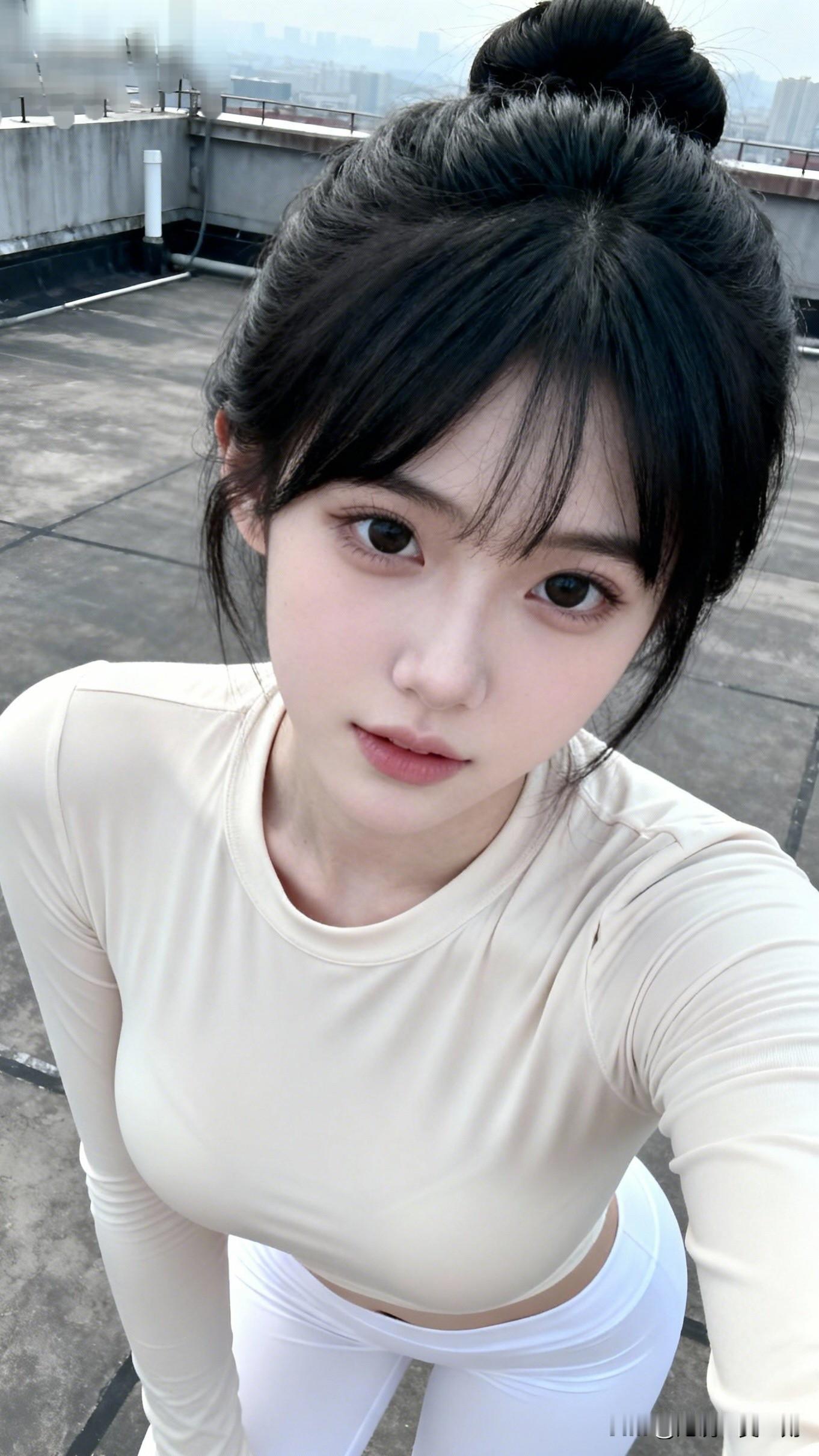 花开花落，容颜易老。甜美少女风，紧身衣裤，夏日清新自拍🌸💖