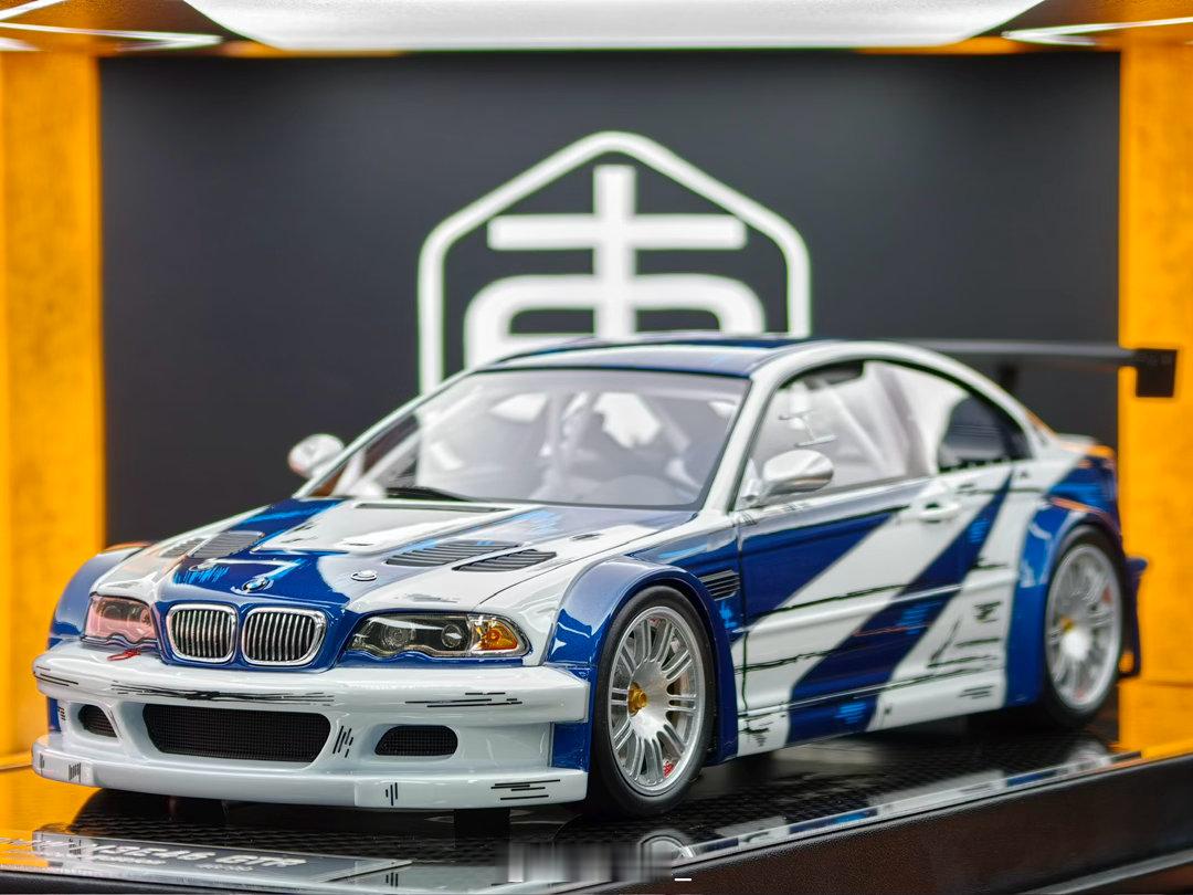 ZP 1/18 宝马 M3 E46 GTR 极品飞车蓝银经典涂装  售价1980 ZP119#豪车超跑##汽车模型##汽车模型[超话]##大东家模玩##宝马# ​