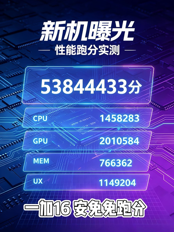 538万跑分？一加16这性能是来掀桌子的吧