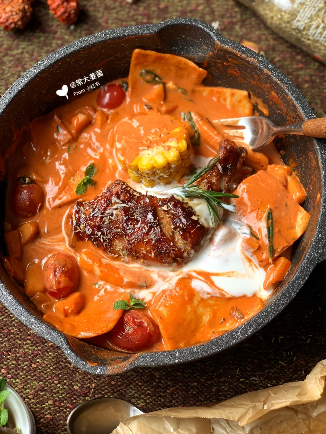 救命…一整个爱住！韩式奶酪浓汤🍯蜜汁烤鸡腿