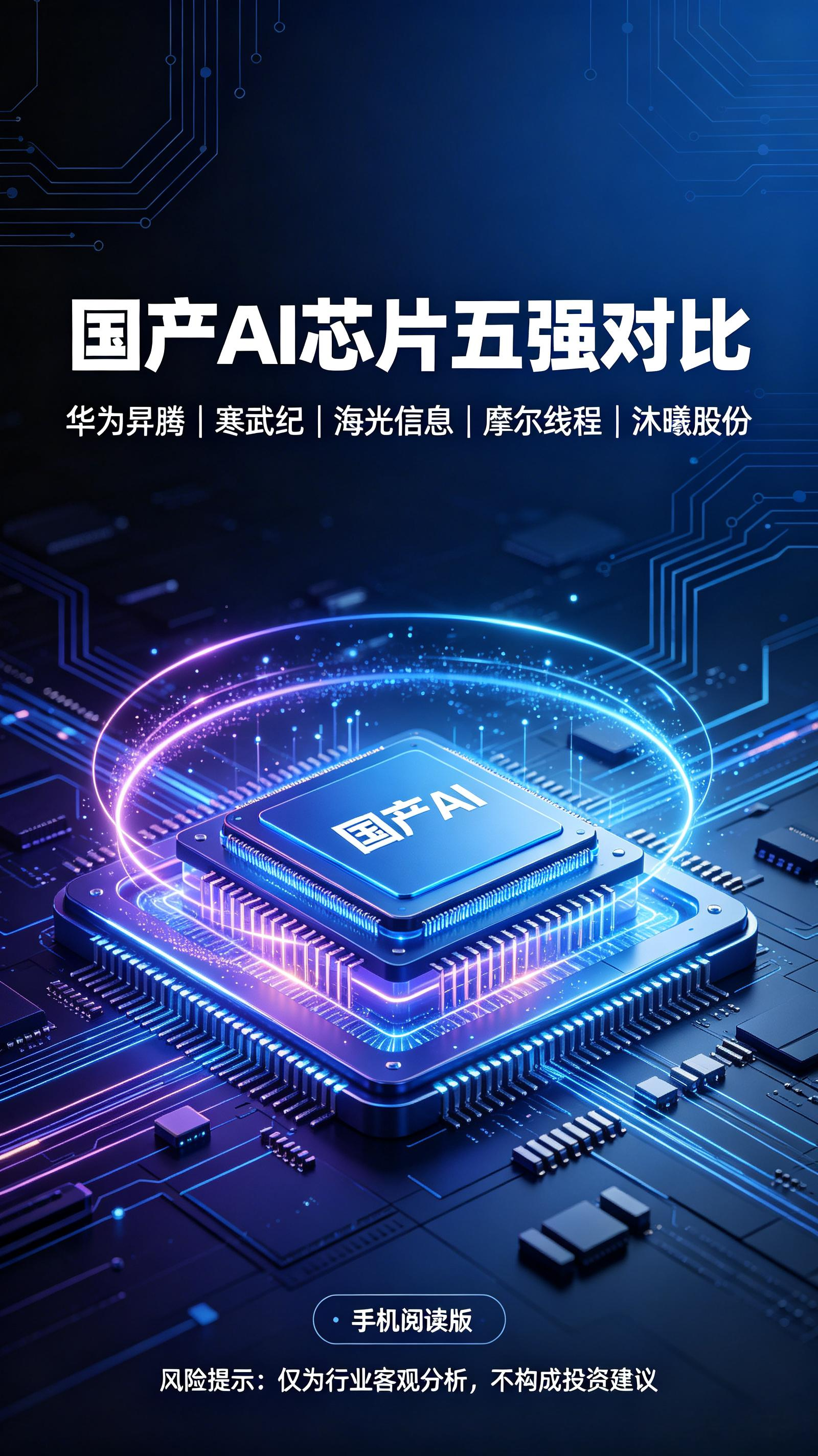 相当专业！国产AI芯片五强深度对比报告