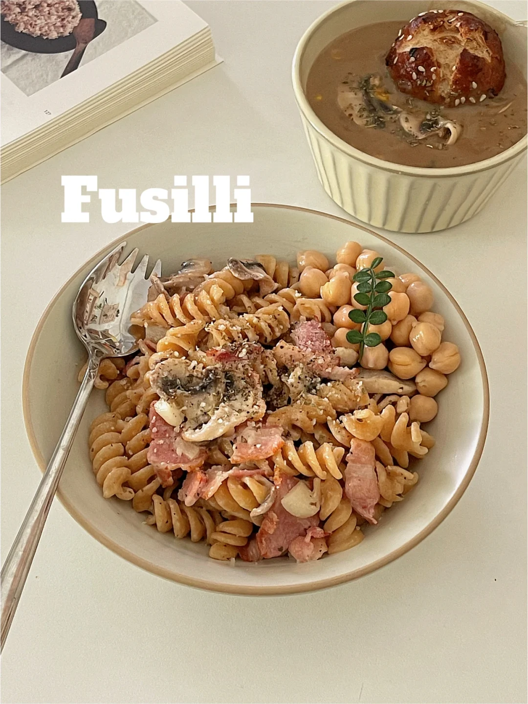 绝❗️奶油蘑菇培根意面🥓丰富浓郁🍽简单美味