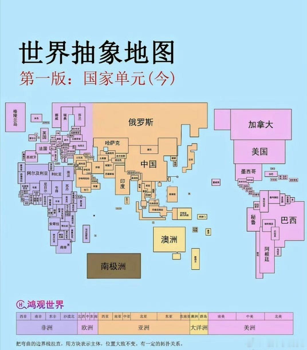 这样看世界地图，感觉更容易理解。[允悲] ​