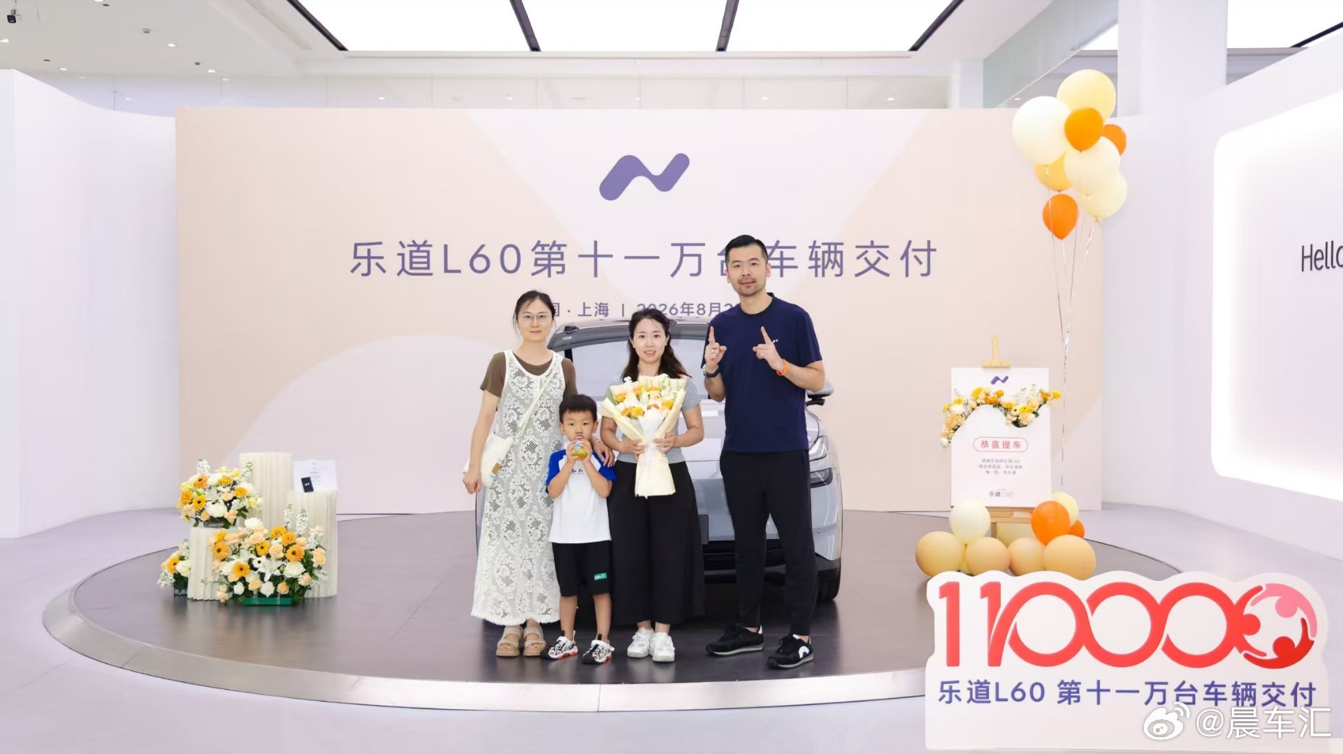 乐道L60完成第十一万台交付，超半数由传统豪华品牌置换

2026年8月28日，乐道L60在上海南翔蔚来交付中心完成第11万台交付。作为乐道品牌首款车型，乐道L60率先搭载行业首个量产全域900V高压架构、首个车企自研的整车全域操作系统SkyOS·天枢，成为同级能效、空间、安全之王，并且搭载蔚来旗舰智能科技， ​