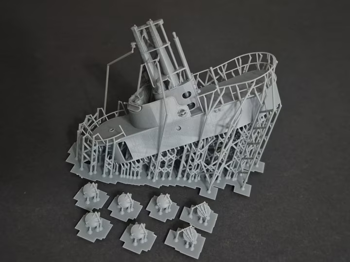 Model Monkey新品上市 #模型网新品预告# 
American company Model Monkey has released a 3D-printed conversion kit for building a model of the American Balao-class submarine Seahorse SS-304 in 1/144 scale, based on Trumpeter's Gato-class submarine model:

USS Seahorse SS-304 Fairwater ​