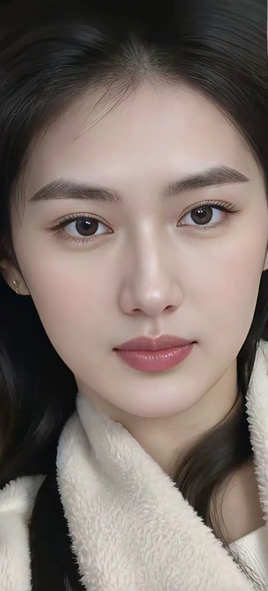 最标准的中国美女 眉清目秀挺漂亮，就是表情太凝重了点儿