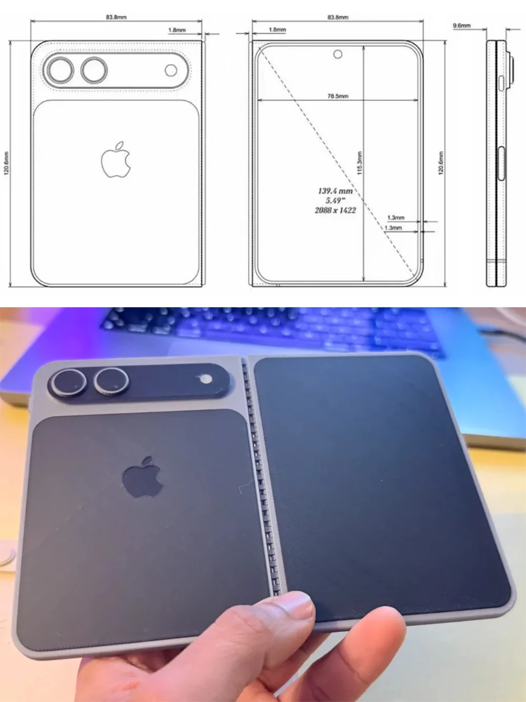 苹果折叠屏机模流出，全网却直呼太熟悉？