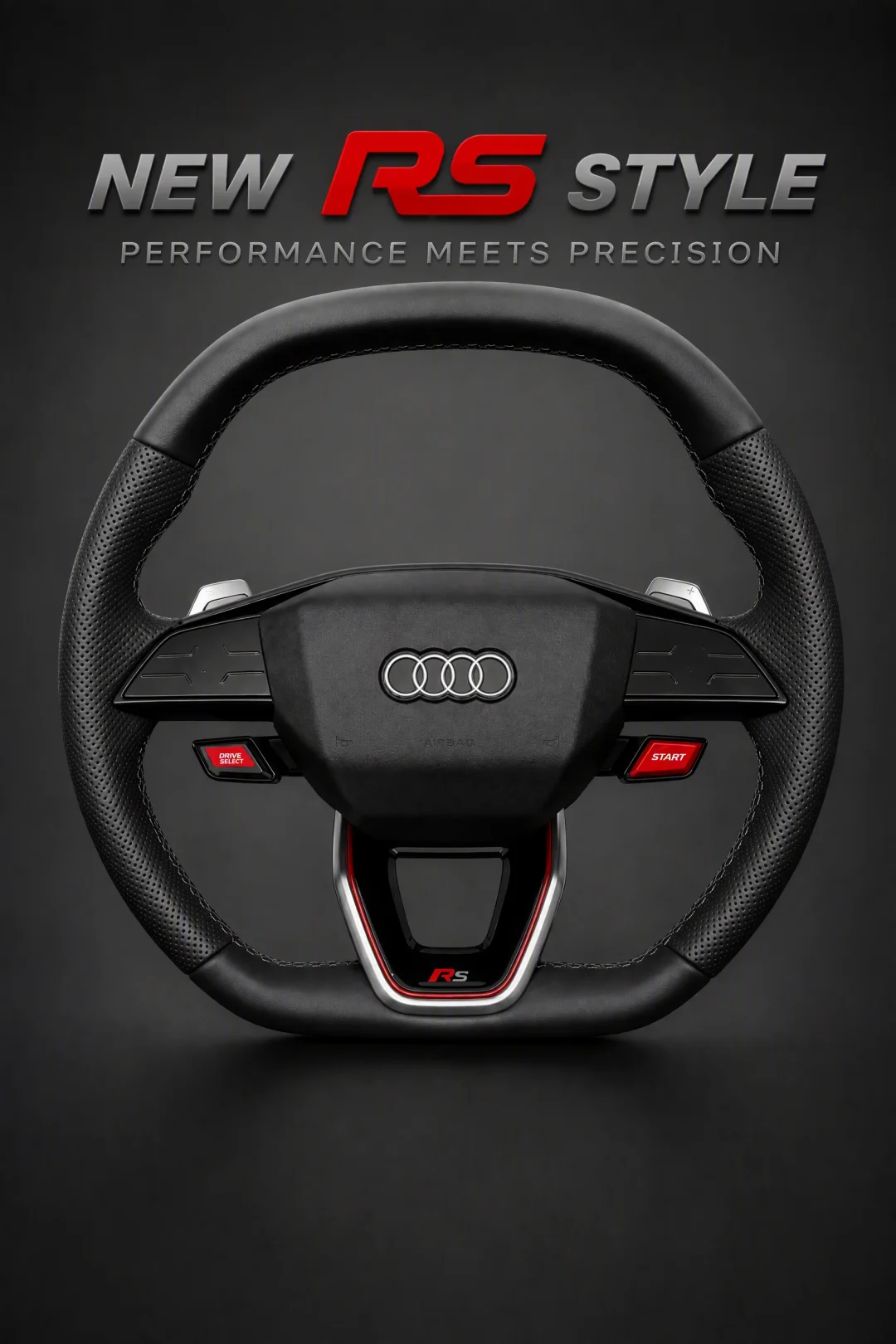 全新AUDI RS方向盘震撼来袭，帅❗