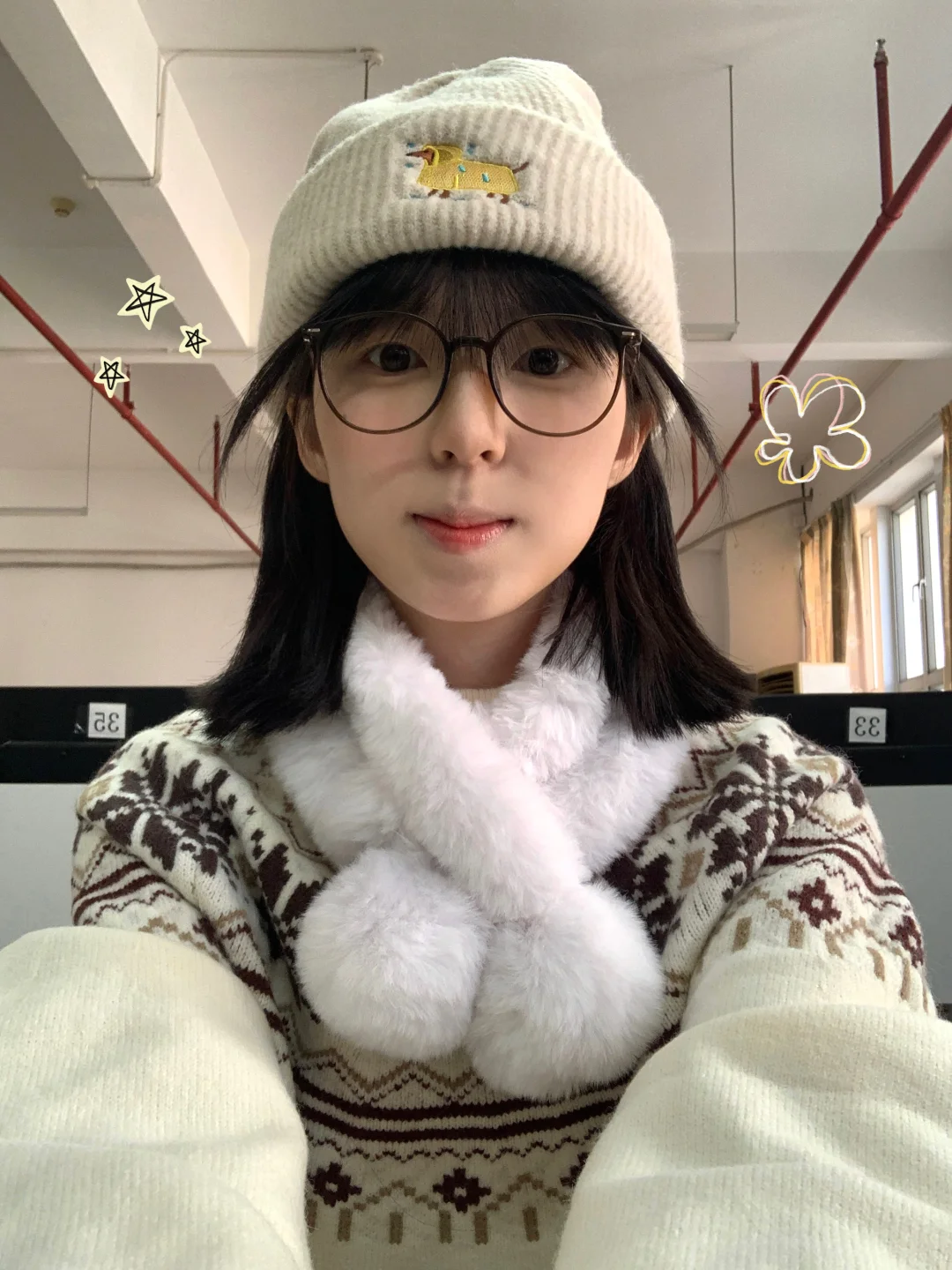 杏色小雪球