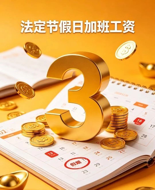 #中秋国庆共4天3倍工资#假期临近，打工人必看的加班知识点来了。中秋1天+国庆前3天，合计4天属于法定节假日，加班可以拿3倍工资，不能用调休来抵消。
 
其余的假期休息日加班，只能安排补休或者发放2倍工资，很多人会把全部假期都默认为三薪，这点一定要分清。
 
团圆的节日本该休息陪伴家人，如果不得 ​