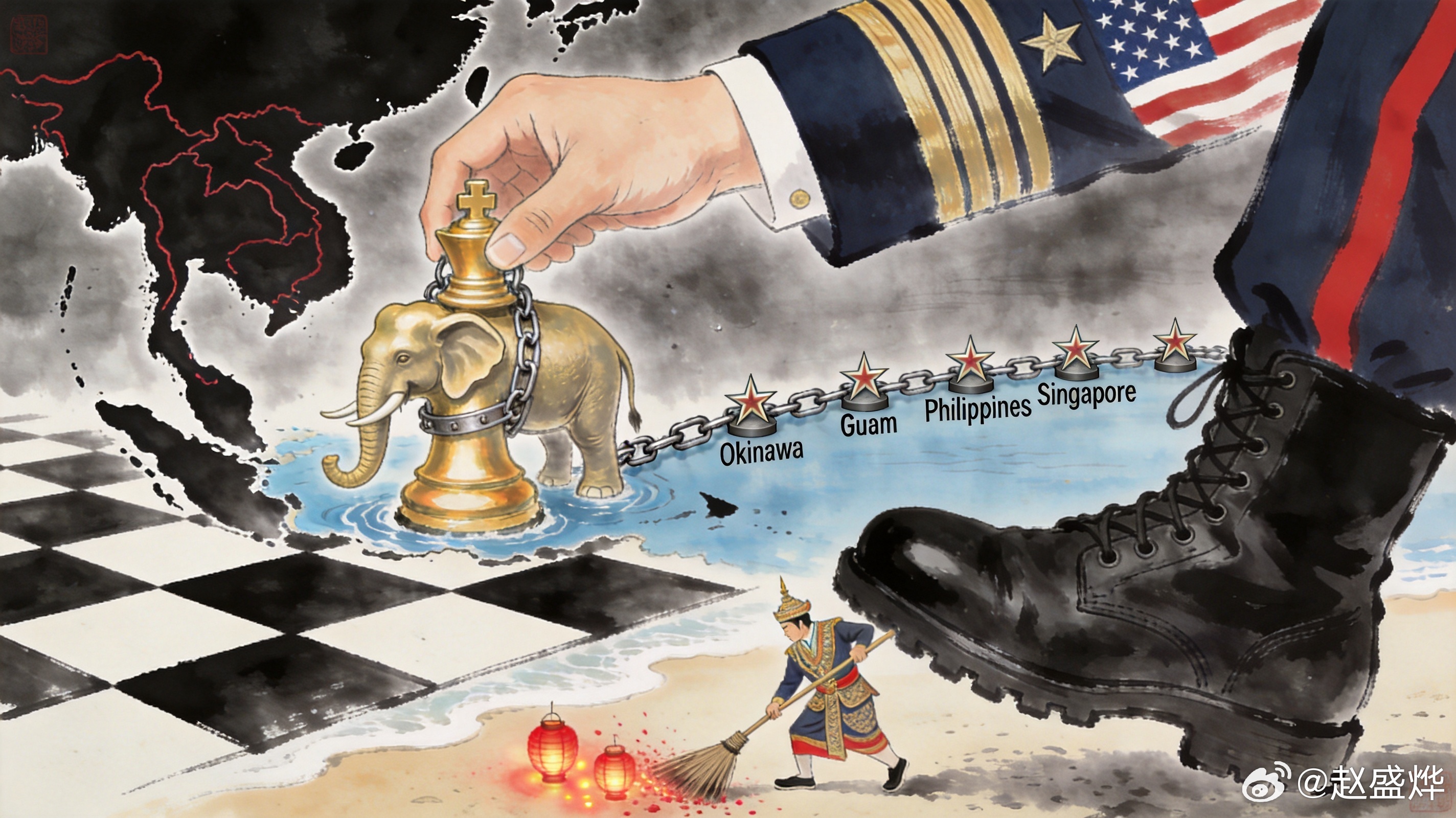 我注意到一个挺拧巴的画面：同一个地点，泰国芭提雅在“提前扫黄”，然后五千美军登陆了同一个地方。

扫黄的和登陆的，挨得这么近，你说巧不巧。东道主赶紧把路边的灯红酒绿收敛收敛，做给谁看，不用我点破。真正的新闻从来不是那个“扫黄”，是那五千人，和那五千人背后站着的、准备长期盘踞的意图。 ​