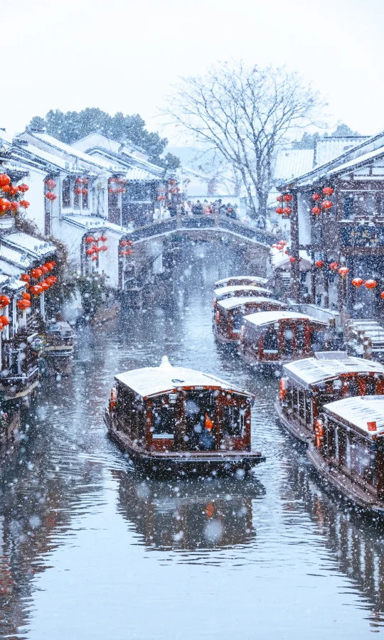 他们都说，苏州雪一落姑苏城就美成了诗❄️