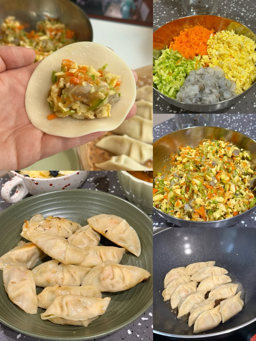 西葫芦虾仁鸡蛋饺子🥟/营养早餐必备