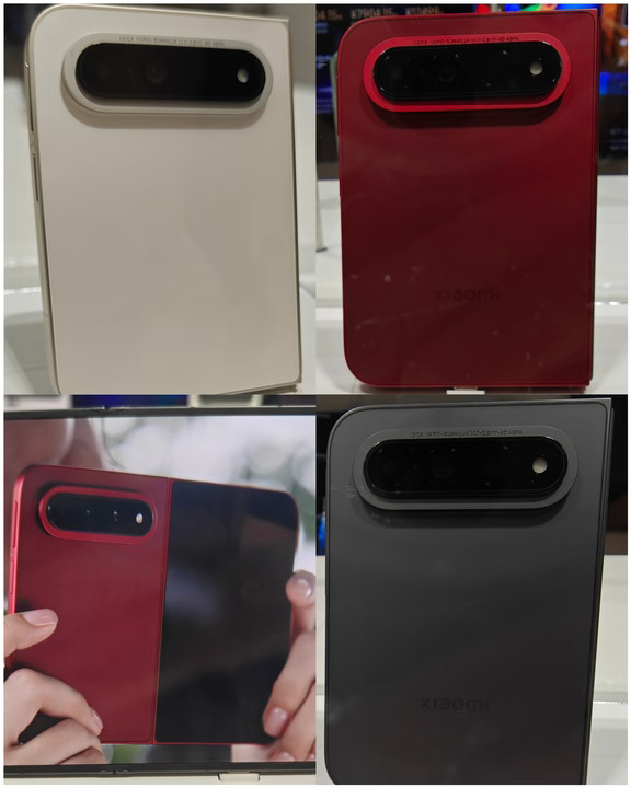 小米18 Fold的3个颜色,红色略赢其他就
