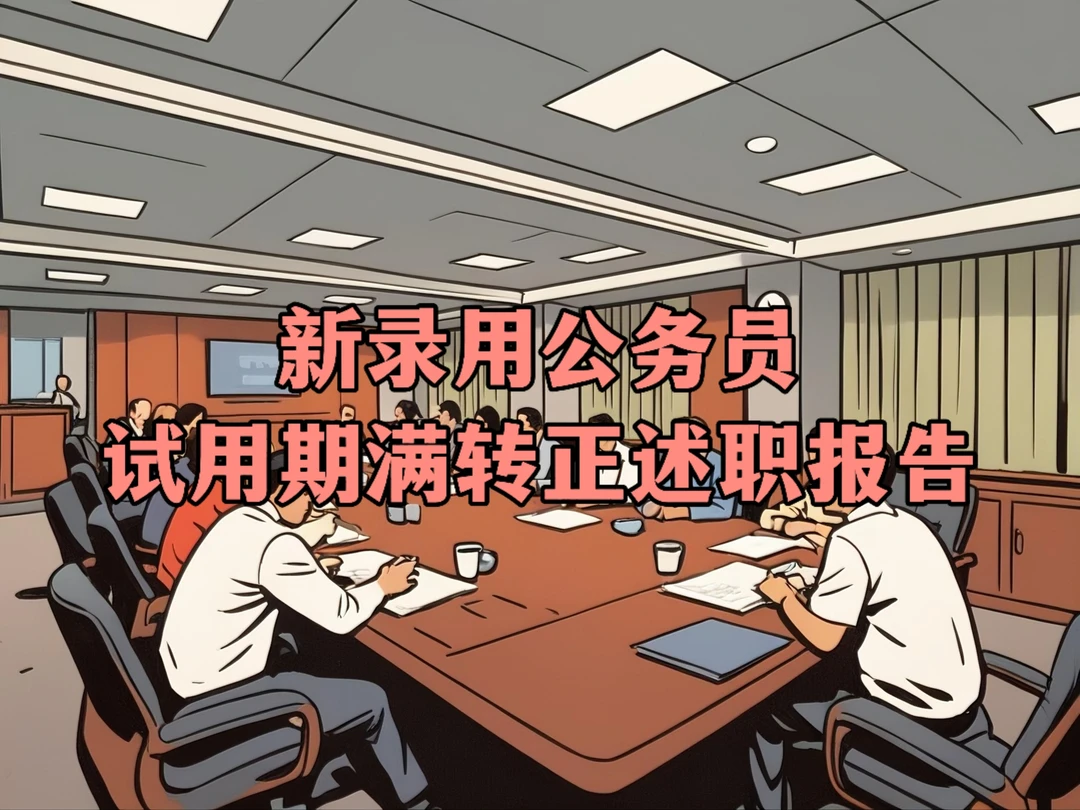 体制内：新录用公务员试用期满转正述职报告