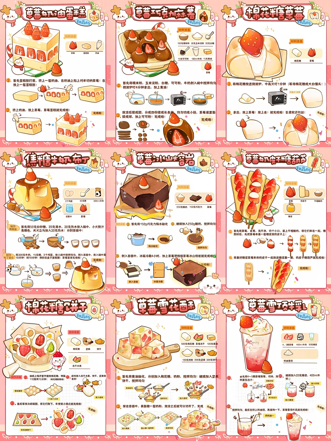 吃商极高的 9️⃣种草莓🍓新吃法！全体集合