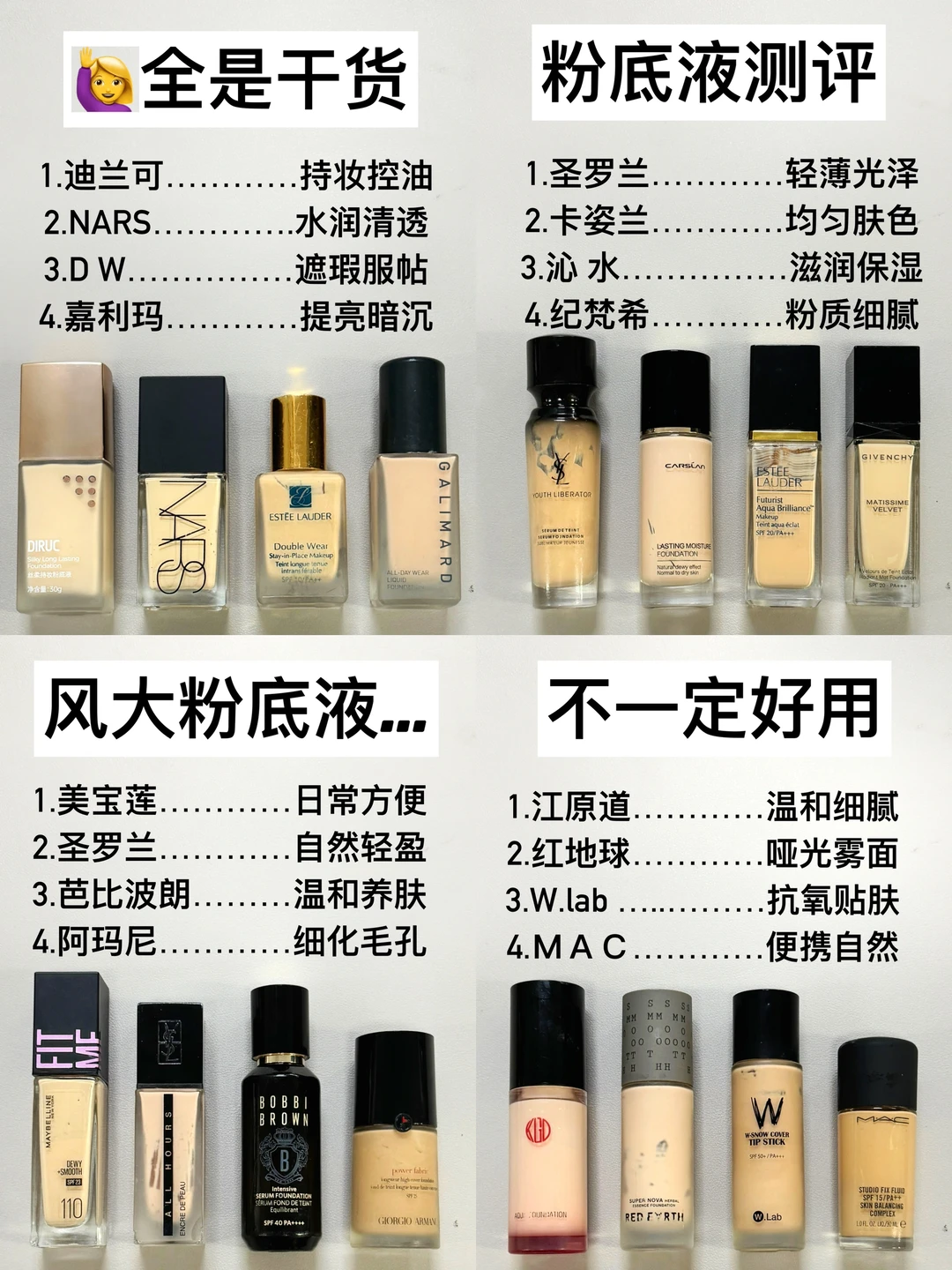 别盲选了！做功课入的新品持妆粉底液真香！