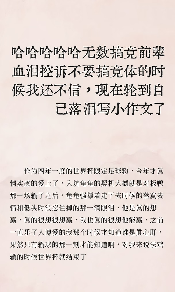 也轮到我写真情实感小作文了