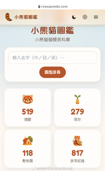在IG上认识的台湾熊友，制作了大约500多个有名字的小能的信息和所在的...