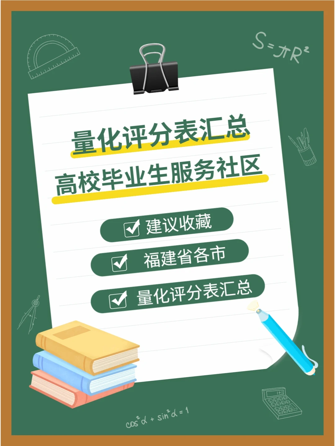 各市量化评分表！福建高校毕业生服务社区