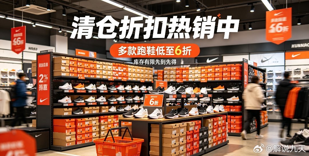 受渠道调整影响，滔搏线上耐克库存清理力度加大，部分商品出现低至6折甚...