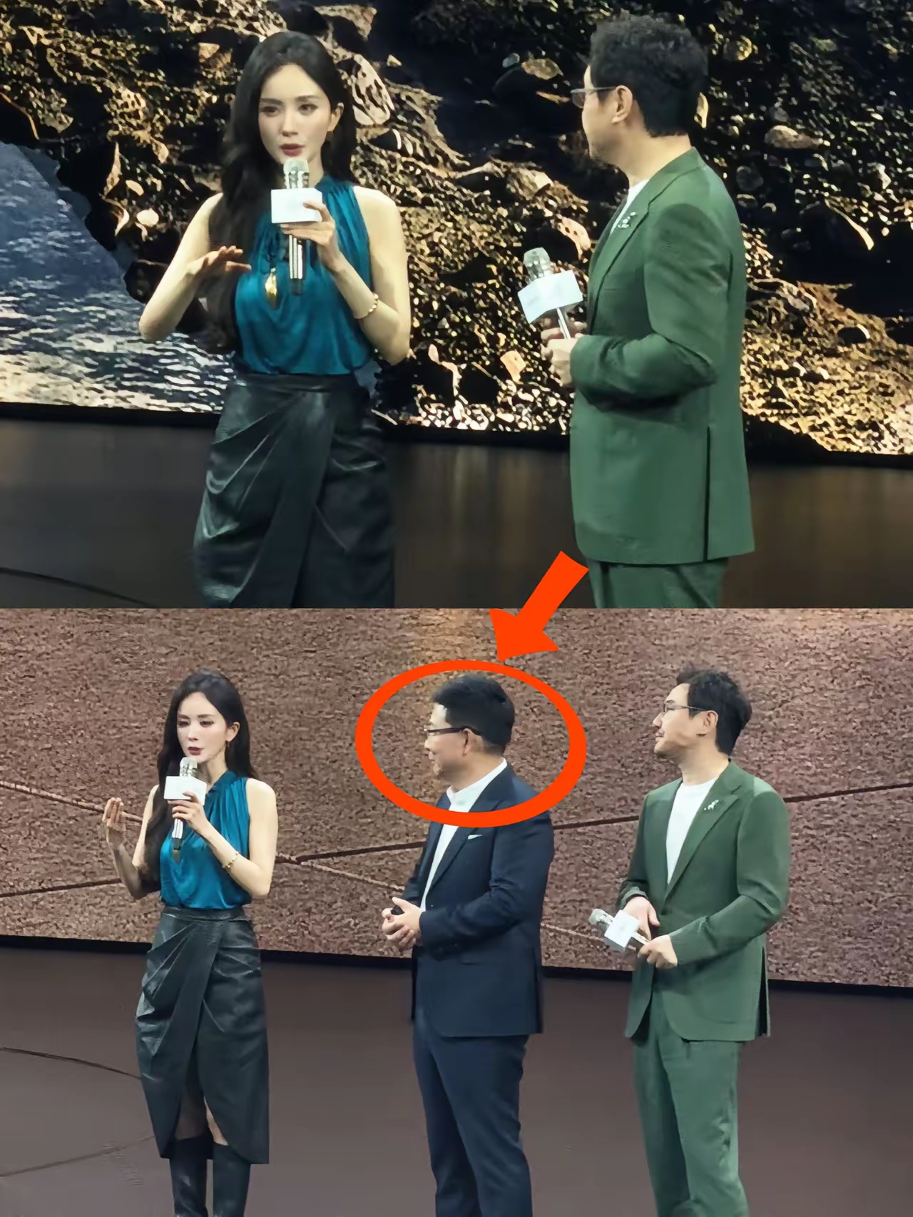 杨幂不仅德智商高，而且知织志趣广泛都挺优秀令观众喜欢就不奇怪了
那么热的天
人家穿皮裤
证明了杨幂真的敬业