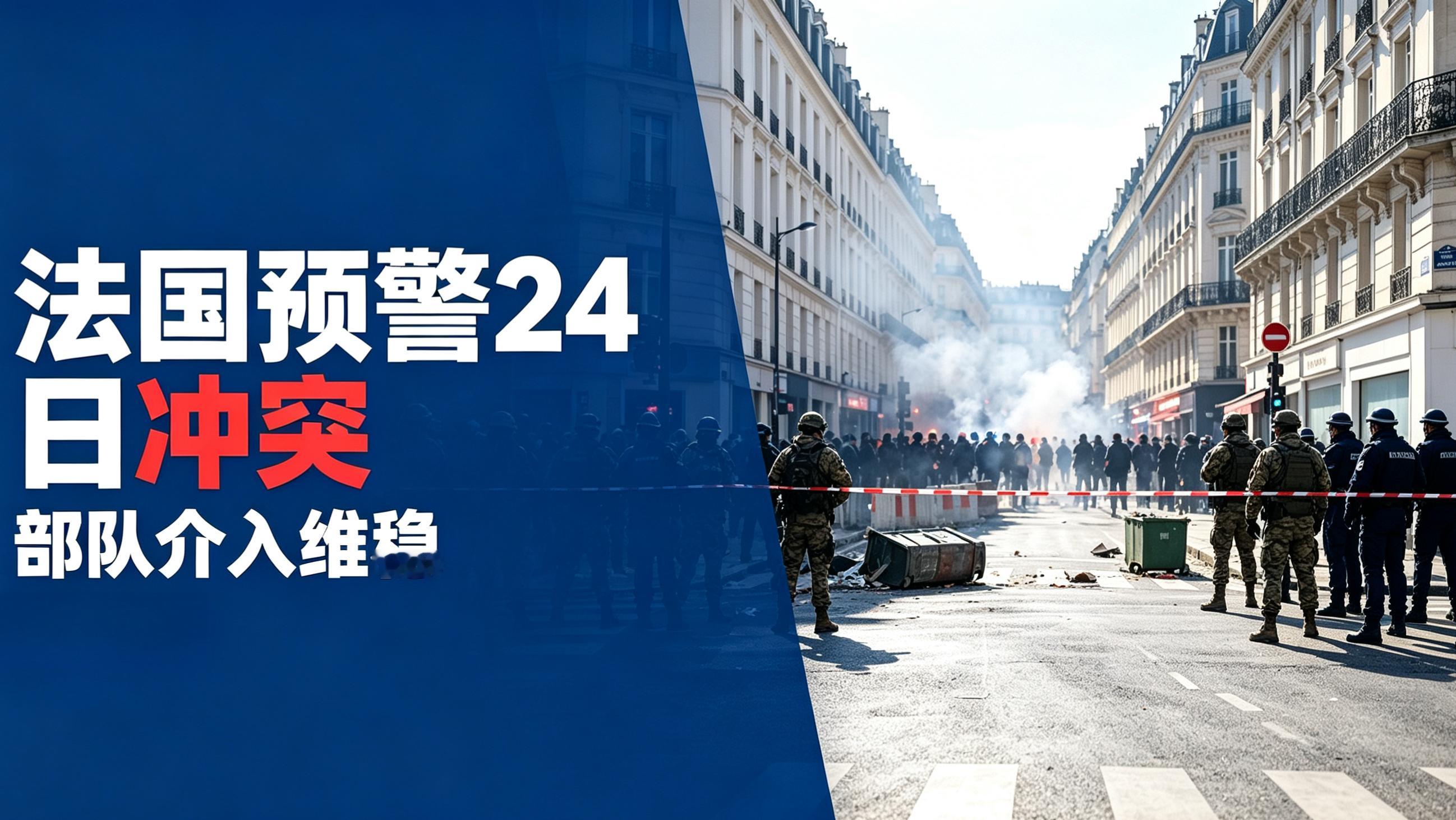 在17日全国骚乱致3000家商铺遭劫掠后，法国政府预判24日或爆发新一轮暴力事件，决定动用军队反恐力量介入维稳。  一、为何预测24日再有暴力事件- 17日骚乱余波：10月17日的全国示威演变为数年来
