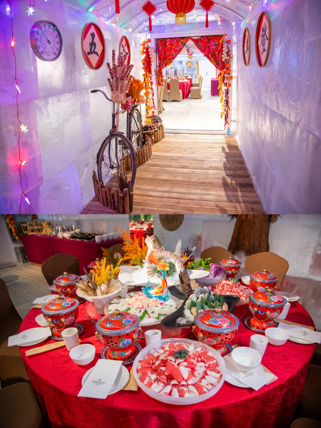 在冰窖里吃火锅❄️，哈尔滨还是太会玩了！