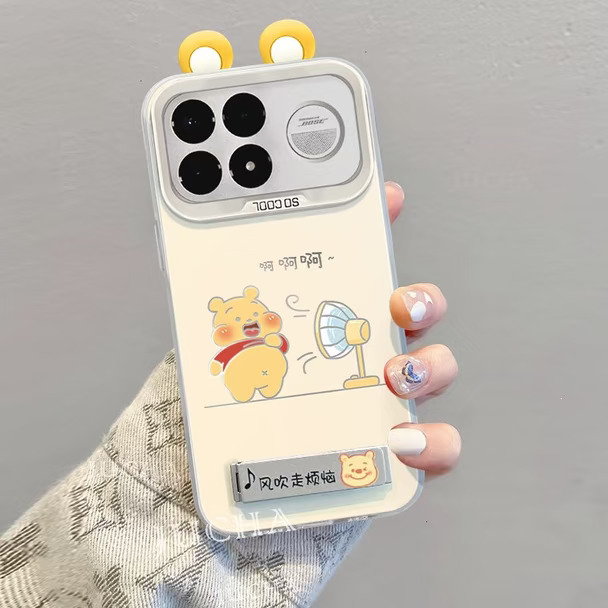 红米k100pro新款风扇维尼熊手机壳