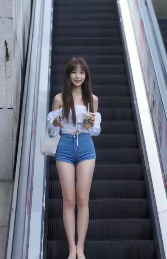 白衣佳人，清丽如雪。