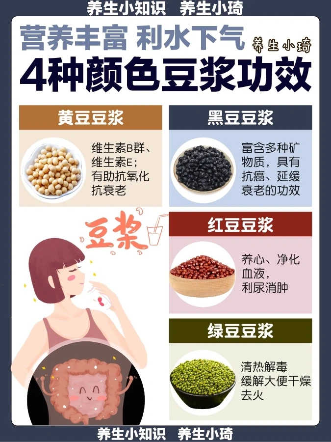 4种颜色豆浆功效｜一天一杯豆浆有这么好处
