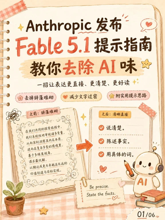 Anthropic发布提示指南 教你出去AI味