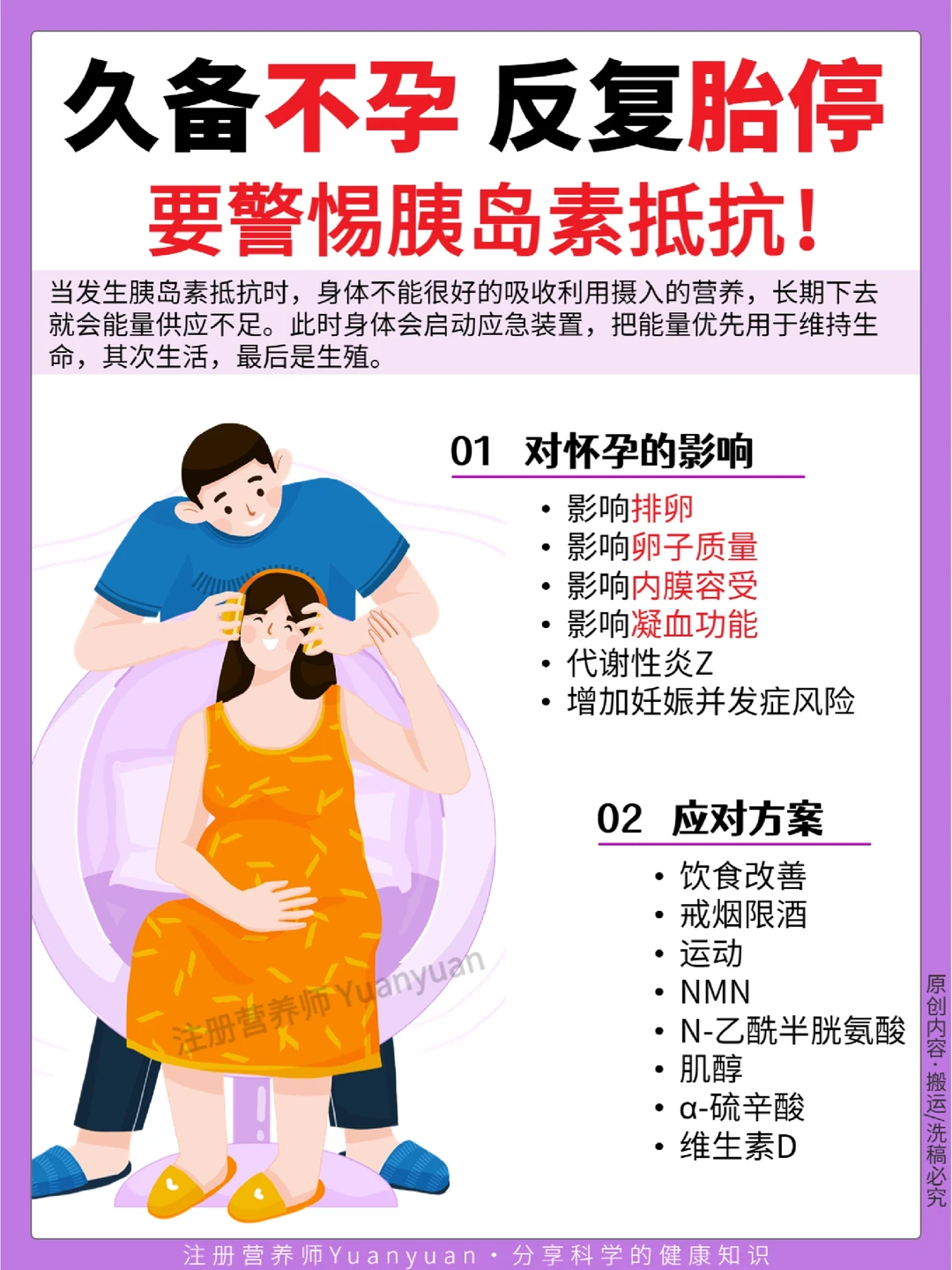 久备不孕?要小心胰岛素抵抗‼️