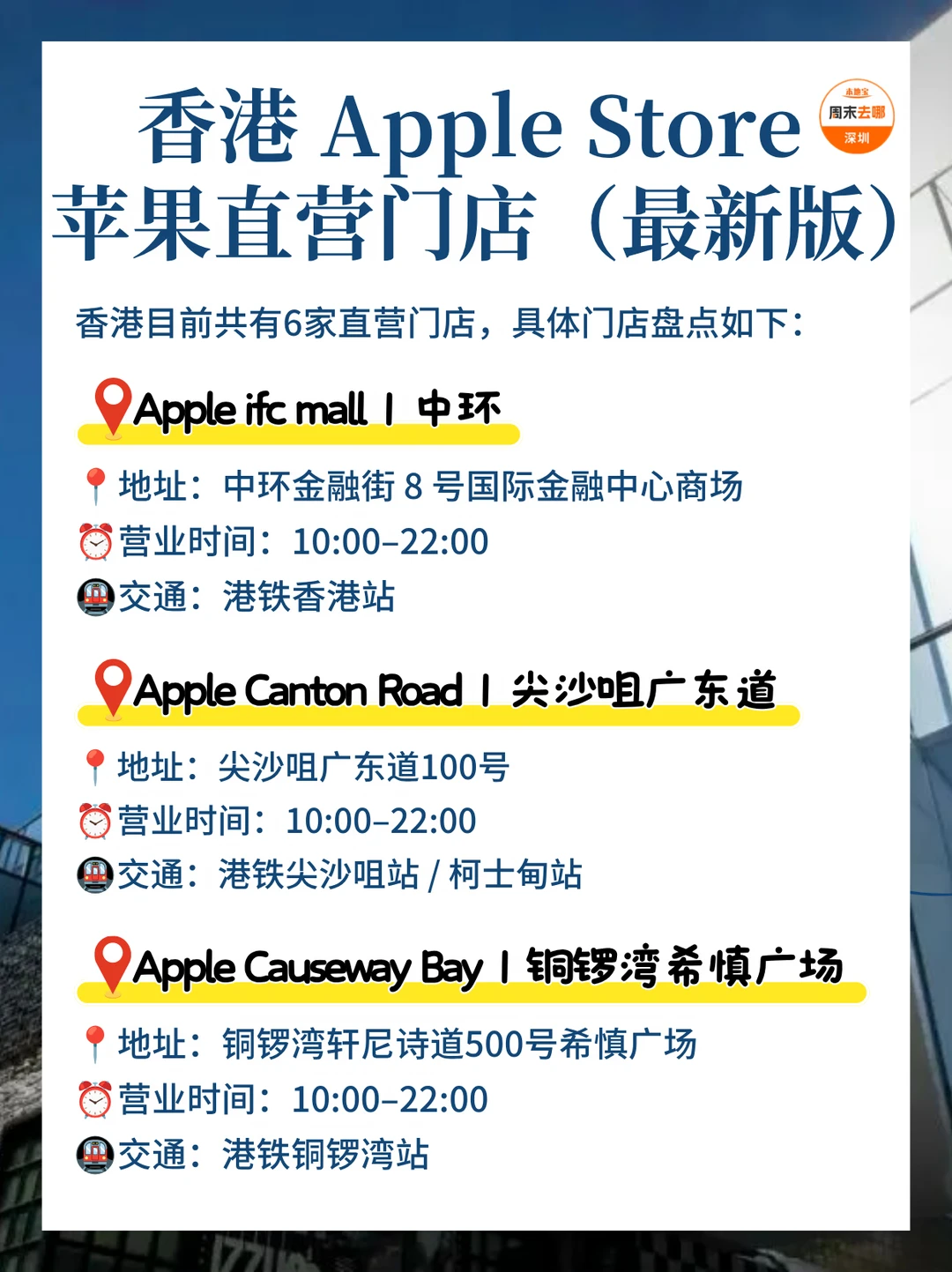 🇭🇰香港Apple Store苹果直营门店（6家