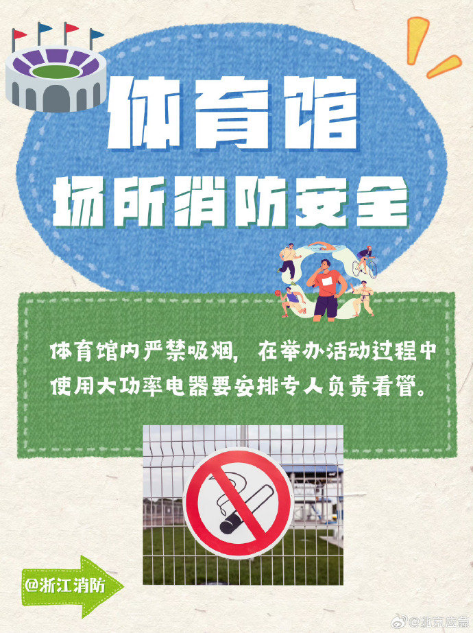 #蜀安之声##郑钦文夺冠父亲给她泼冷水#体育场馆是开展各类体育运动、表演的载体，场所内部较大、电气线路多，潜藏着不少安全隐患，戳图👇快来一起学习实用的体育场馆安全知识吧！ ​