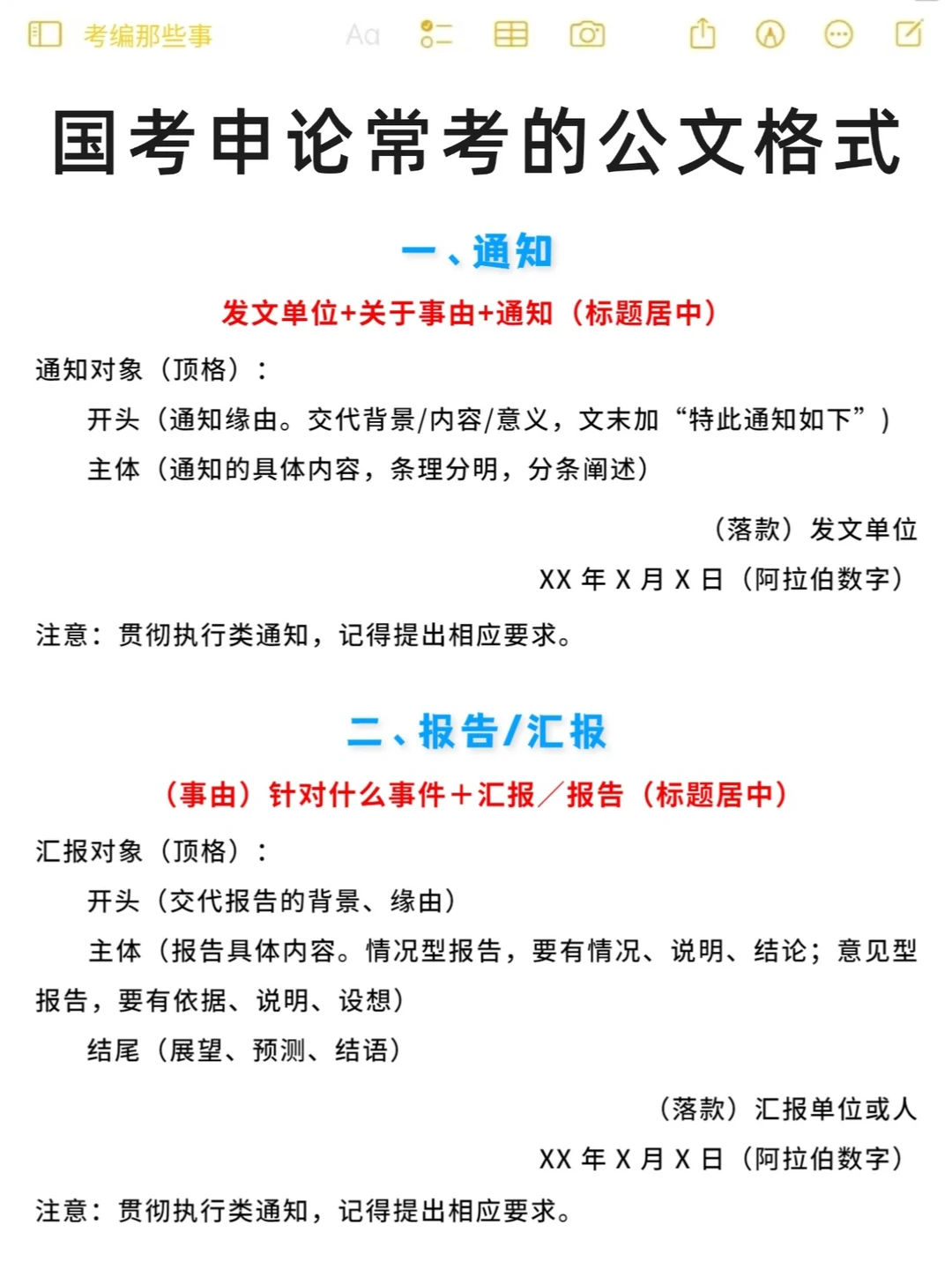 2025国考申论：常考的公文格式！