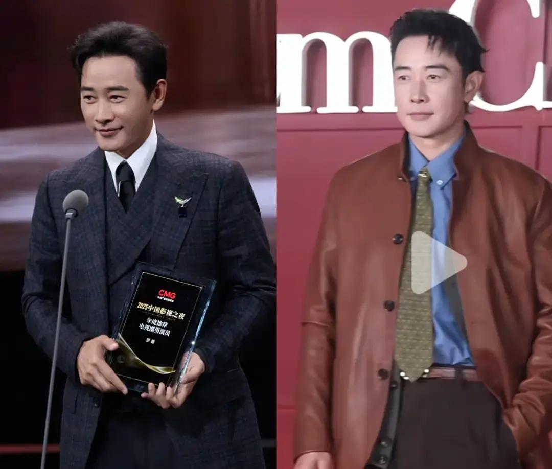 43岁的罗晋在时尚芭莎红毯上露面，让人不得不承认，男演员的花期有时候溜走得比想象中更快。
镜头切过来的时候，许多网友甚至第一眼没认出来，还以为是张颂文到了现场。
短款皮衣配上略显疲态的脸，下颌线模糊了不少，整个人透着一股沉重的班味。高清镜头底下，皮肤的松弛和浮肿藏都藏不住，沧桑感几乎溢出了屏幕。