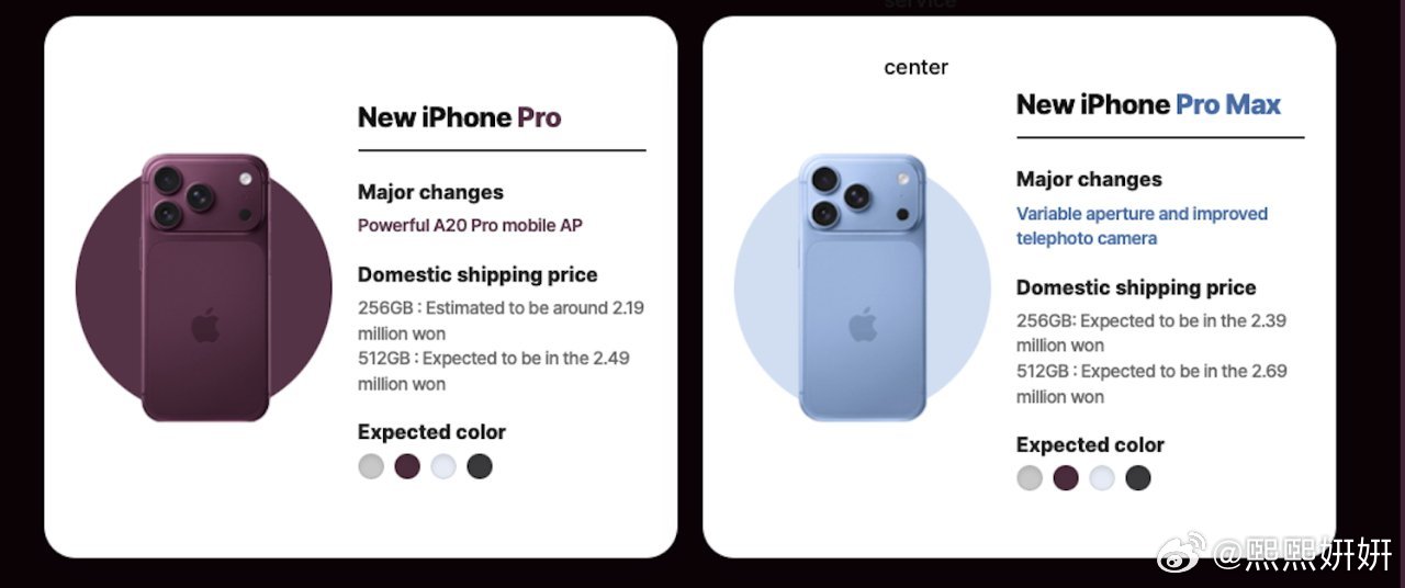 韩国一家运营商对外放出了即将上市的iPhone 18 Pro以及折叠iPhone的详细资料，不过这批信息依旧属于传闻范畴。

运营商通常不会提前拿到Apple新品资料，但这类渠道确实有可能接触到新品的早期信息，资料被提前公之于众也并非个案。

按照过往惯例，这类泄露页面一般会在Apple致电交涉之后迅速下架，然 ​