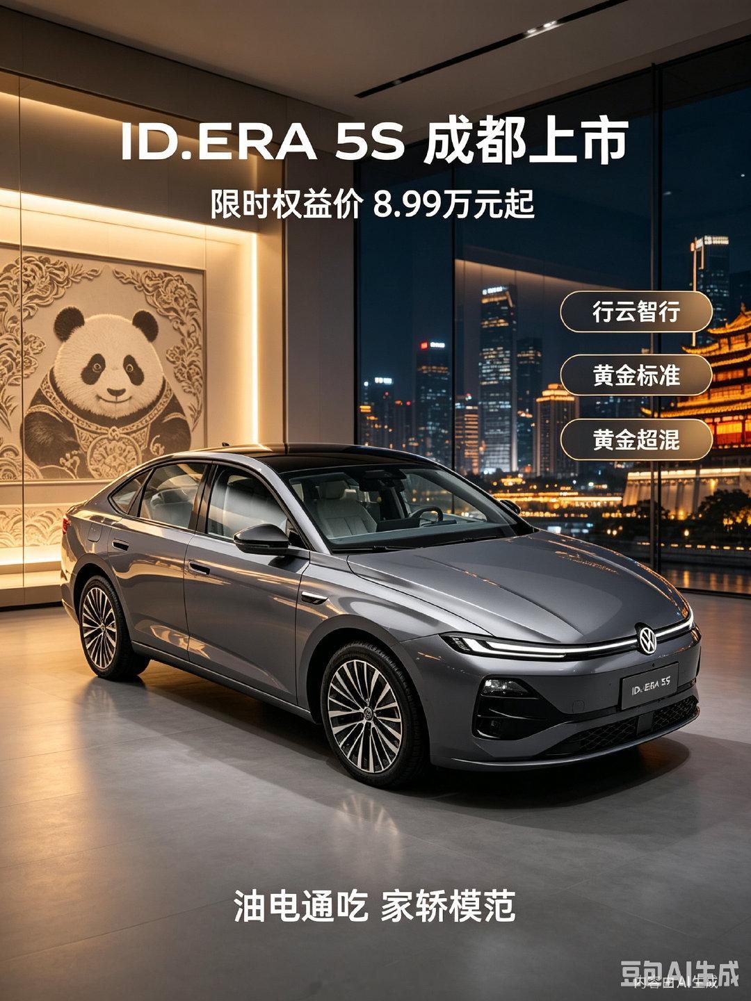 ID.ERA 5S成都正式上市，限时权益价8.99万元起🎉
坚守造车底线：不造速成车、不造卡线车、不造双标车。秉持“价格交个朋友，品质不做减法”理念，德系品质加持，给蓉城消费者靠谱实在的家用轿车新选项。
#2026成都车展 #上汽大众 #IDERA5S #大众5S #8.99万起大众5S夯爆了 ​
