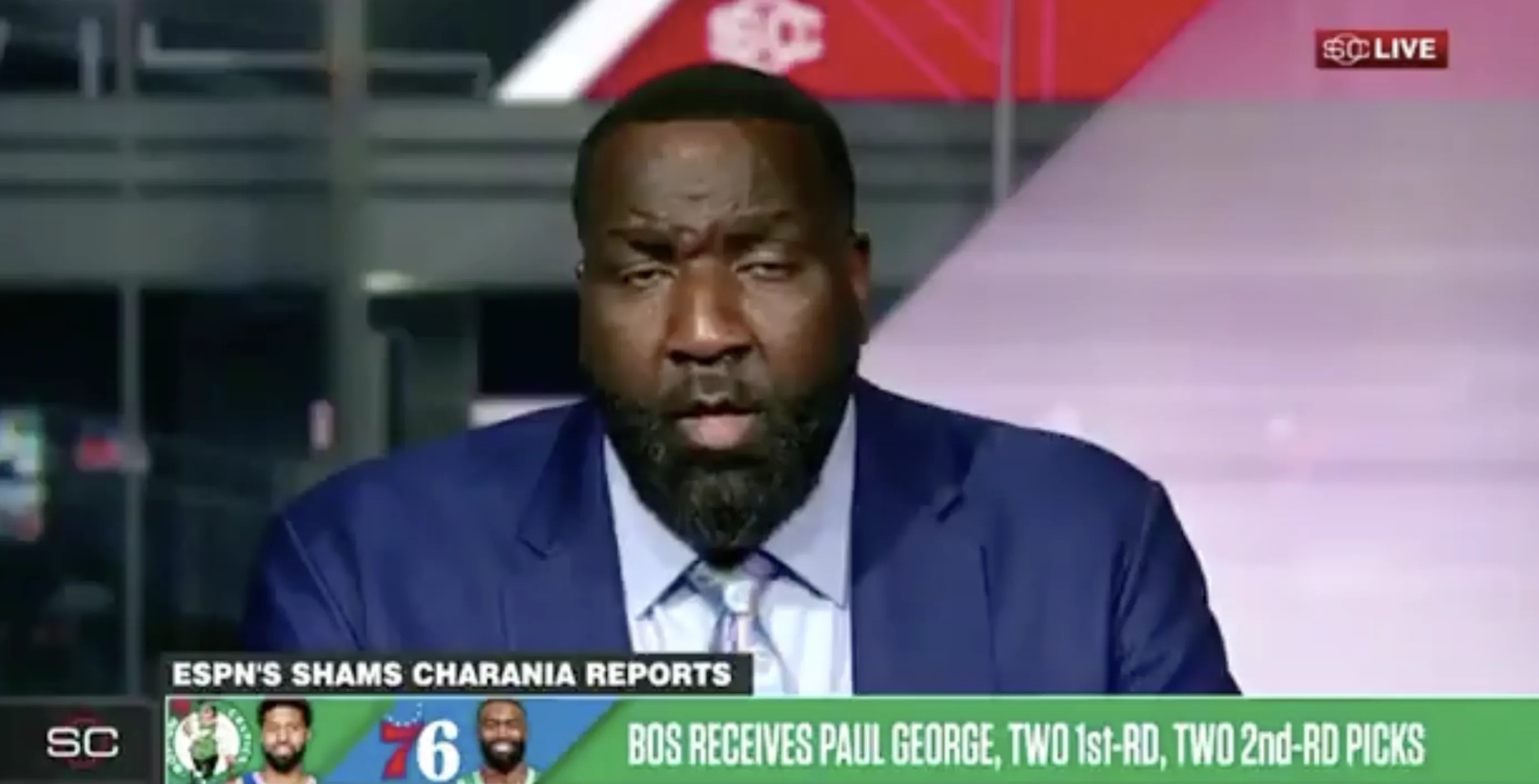 帕金斯：凯尔特人交易布朗只能打F，回报就像几部手机加湿巾   前NBA...
