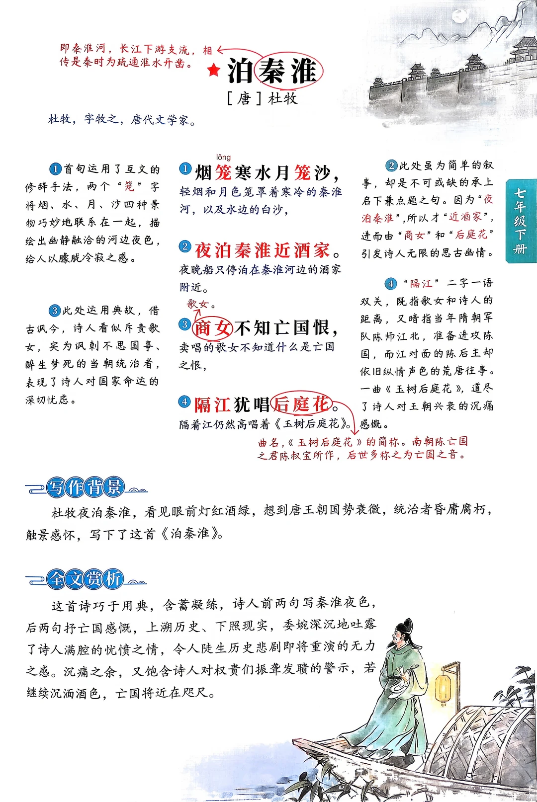 《泊秦淮》《贾生》《过松源晨炊漆公店》《约客》