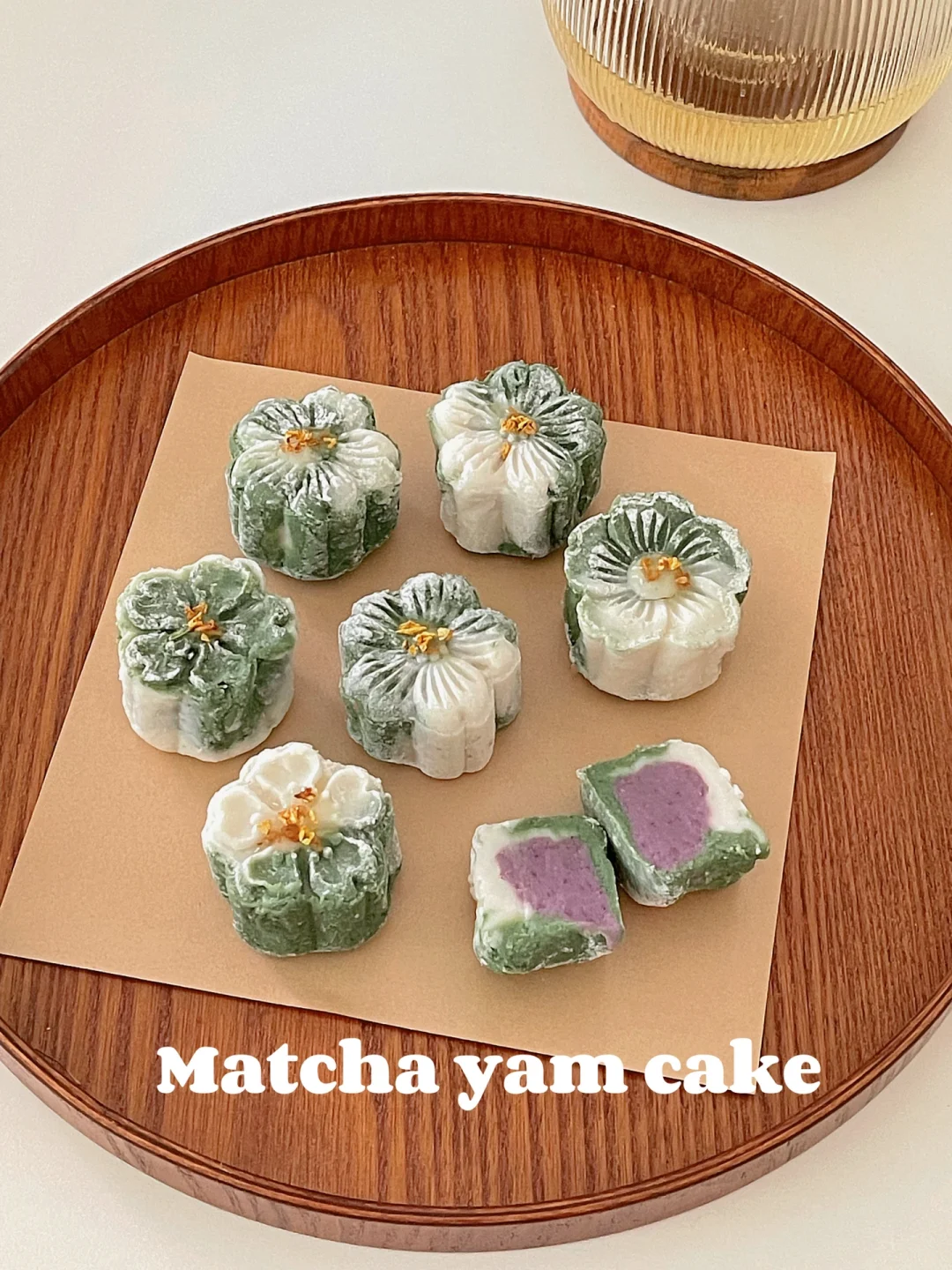 春日限定糕点🍃糯叽叽的抹茶山药糕，免烤箱