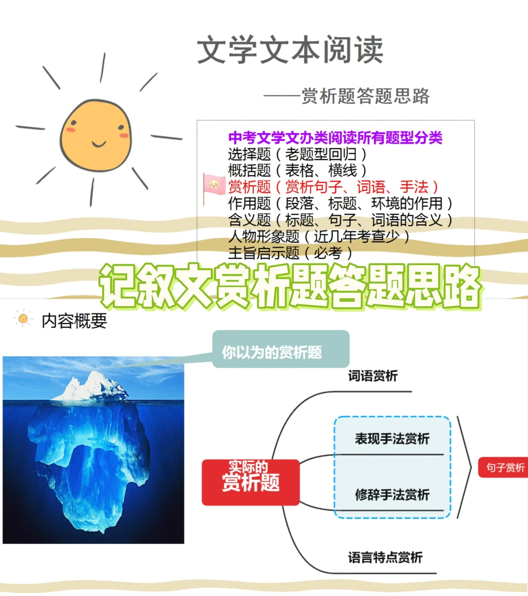 没有模板，全是套路：记叙文赏析题